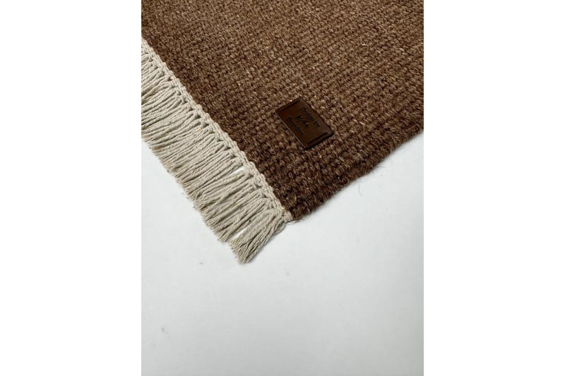 Eden Uldtæppe 200x200 cm Kvadratisk - Brun - Tekstiler - Tæpper - Moderne tæppe - Uldtæppe