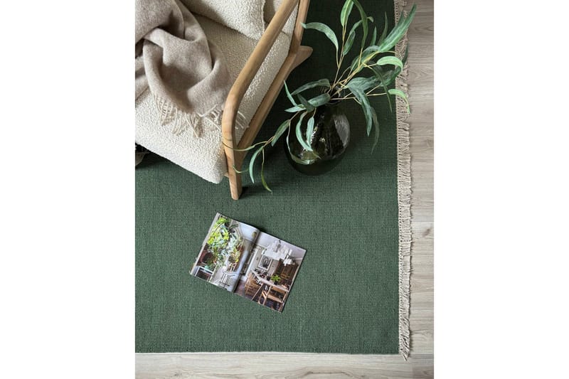 Eden Uldtæppe 240x340 cm Rektangulær - Smaragdgrøn - Tekstiler - Tæpper - Moderne tæppe - Uldtæppe