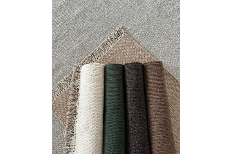Eden Uldtæppe 250x250 cm Kvadratisk - Beige - Tekstiler - Tæpper - Moderne tæppe - Uldtæppe