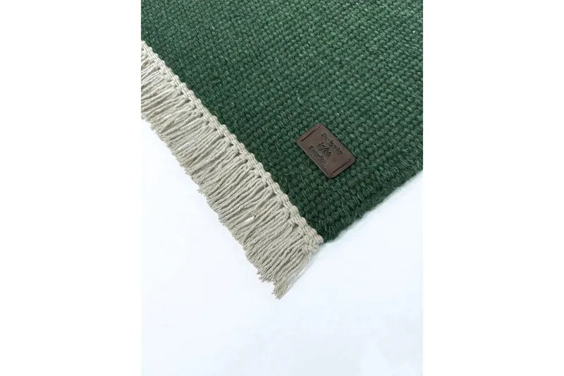 Eden Uldtæppe 75x150 cm Rektangulær - Smaragdgrøn - Tekstiler - Tæpper - Moderne tæppe - Uldtæppe