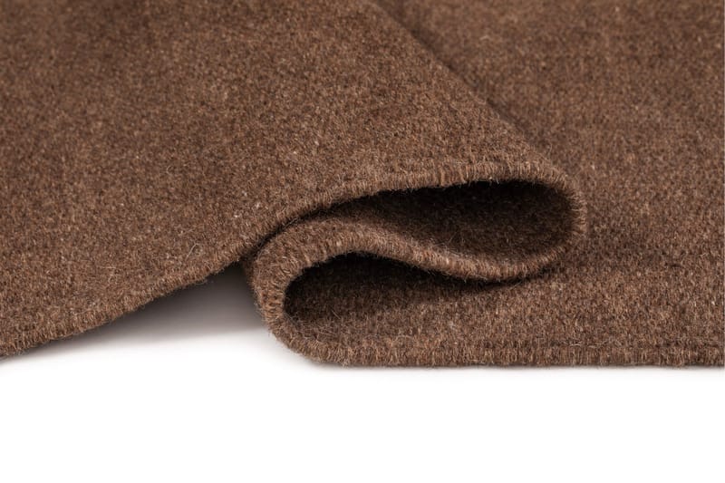 Eden Uldtæppe 75x230 cm Rektangulær - Brun - Tekstiler - Tæpper - Moderne tæppe - Uldtæppe
