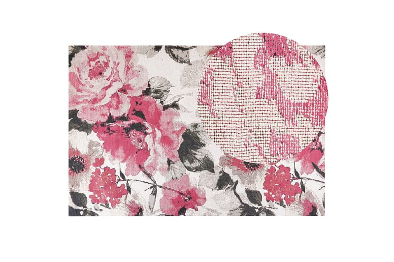 Ejaz Ryetæppe 200x300 cm - Rosa - Tekstiler - Tæpper - Moderne tæppe - Bomuldstæpper