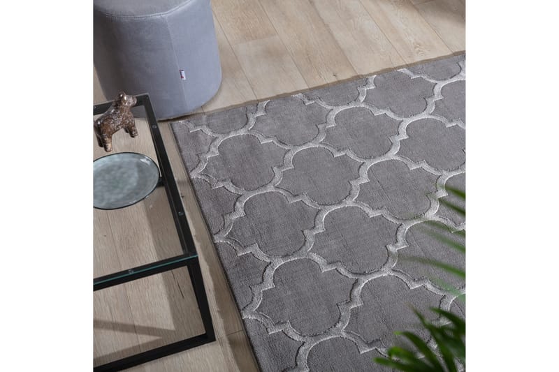 Elsher Ryetæppe 150x80 cm - Grå - Tekstiler - Tæpper - Moderne tæppe - Ryatæpper