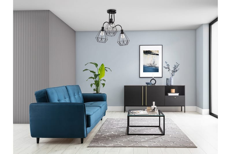 Elsher Ryetæppe Rektangulært 220x160 cm - Grå - Tekstiler - Tæpper - Moderne tæppe - Ryatæpper