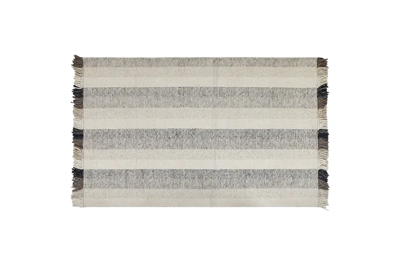 Emirler Uldtæppe 140x200 cm, Sort/hvid