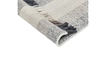 Emirler Uldtæppe 160x230 cm - Sort/hvid - Tekstiler - Tæpper - Moderne tæppe - Uldtæppe