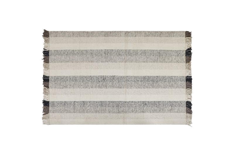 Emirler Uldtæppe 160x230 cm - Sort/hvid - Tekstiler - Tæpper - Moderne tæppe - Uldtæppe