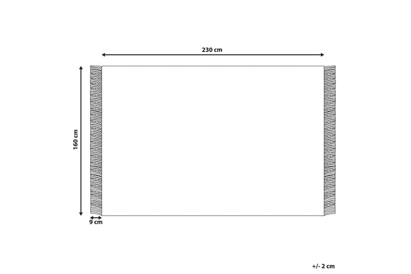 Emirler Uldtæppe 160x230 cm - Sort/hvid - Tekstiler - Tæpper - Moderne tæppe - Uldtæppe