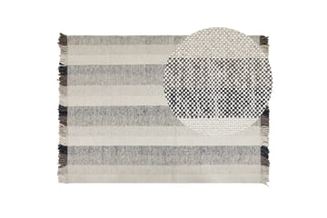 Emirler Uldtæppe 160x230 cm - Sort/hvid - Tekstiler - Tæpper - Moderne tæppe - Uldtæppe