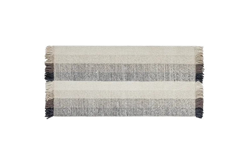 Emirler Uldtæppe 80x150 cm, Sort/hvid