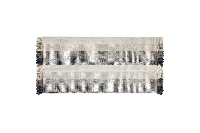 Emirler Uldtæppe 80x150 cm, Sort/hvid