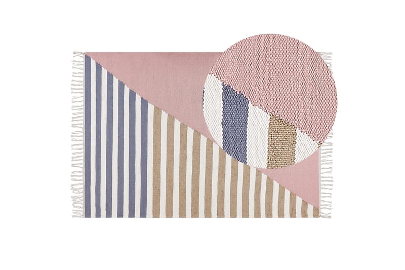 Engiz Uldtæppe 160x230 cm - Rosa - Tekstiler - Tæpper - Moderne tæppe - Uldtæppe