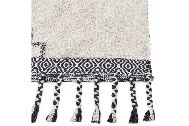 Eray Ryetæppe 140x200 cm - Sort/hvid - Tekstiler - Tæpper - Moderne tæppe - Ryatæpper