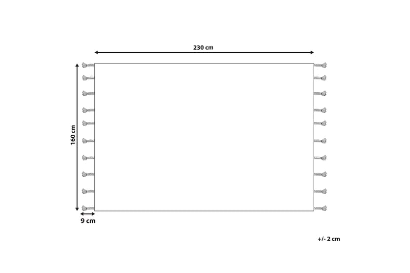 Erler Bomuldstæppe 160x230 cm - Beige - Tekstiler - Tæpper - Moderne tæppe - Bomuldstæpper