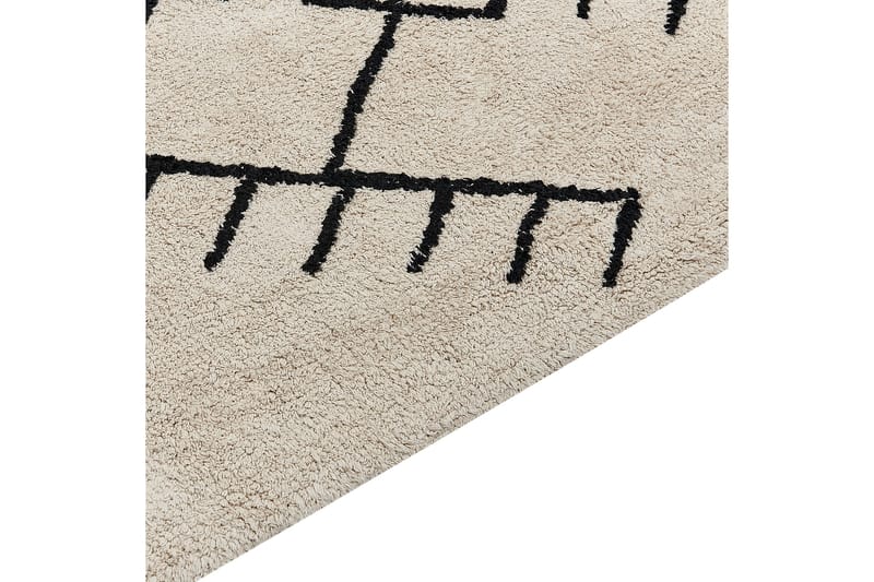 Erler Bomuldstæppe 160x230 cm - Beige - Tekstiler - Tæpper - Moderne tæppe - Bomuldstæpper