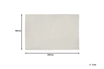 Erzin Tæppe 160x230 cm - Hvid - Tekstiler - Tæpper - Moderne tæppe - Uldtæppe