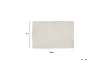 Erzin Tæppe 160x230 cm - Hvid - Tekstiler - Tæpper - Moderne tæppe - Uldtæppe