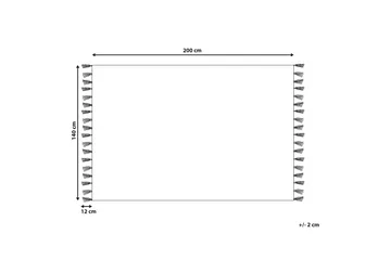Eskisehir Bomuldstæppe 140x200 cm - Beige - Tekstiler - Tæpper - Moderne tæppe - Bomuldstæpper