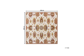 Ezine Ryetæppe 200x200 cm - Beige - Tekstiler - Tæpper - Moderne tæppe - Uldtæppe