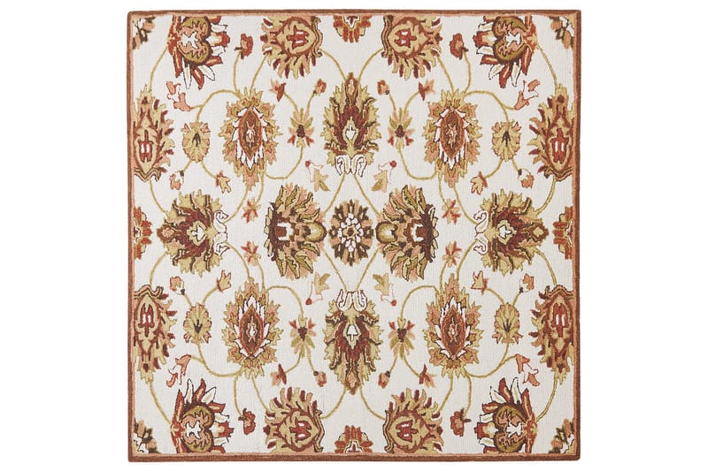 Ezine Ryetæppe 200x200 cm - Beige - Tekstiler - Tæpper - Moderne tæppe - Uldtæppe