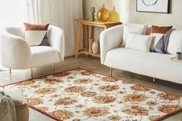 Ezine Ryetæppe 200x200 cm - Beige - Tekstiler - Tæpper - Moderne tæppe - Uldtæppe