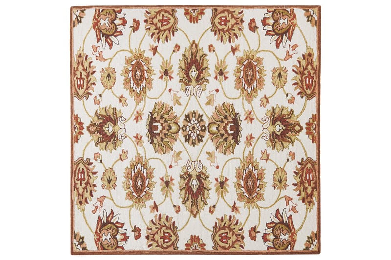Ezine Ryetæppe 200x200 cm - Beige - Tekstiler - Tæpper - Moderne tæppe - Uldtæppe