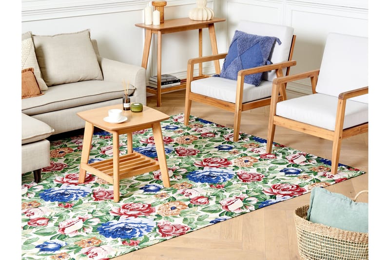 Farwan Bomuldstæppe 200x300 cm - Grøn - Tekstiler - Tæpper - Moderne tæppe - Bomuldstæpper