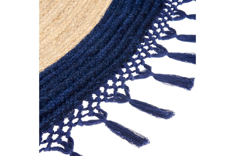 Fladvævet Marts - Beige, Blå, 200x200 cm - Tekstiler - Tæpper - Moderne tæppe - Sisaltæpper