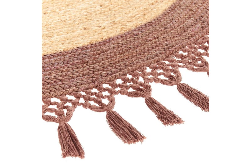 Fladvævet Marts - Beige, Brun, 140x140 cm - Tekstiler - Tæpper - Moderne tæppe - Sisaltæpper