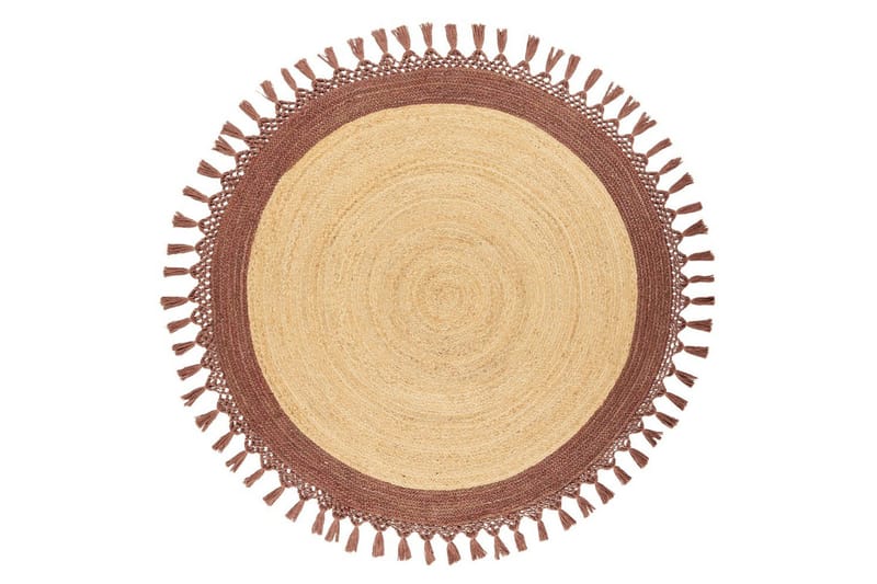 Fladvævet Marts - Beige, Brun, 140x140 cm - Tekstiler - Tæpper - Moderne tæppe - Sisaltæpper