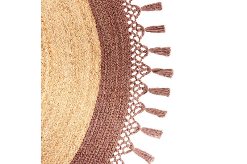 Fladvævet Marts - Beige, Brun, 140x140 cm - Tekstiler - Tæpper - Moderne tæppe - Sisaltæpper