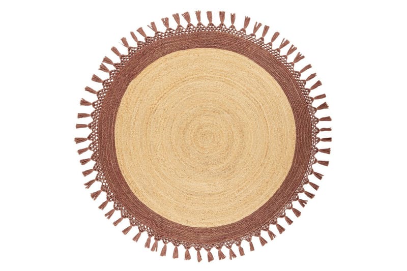 Fladvævet Marts - Beige, Brun, 140x140 cm - Tekstiler - Tæpper - Moderne tæppe - Sisaltæpper
