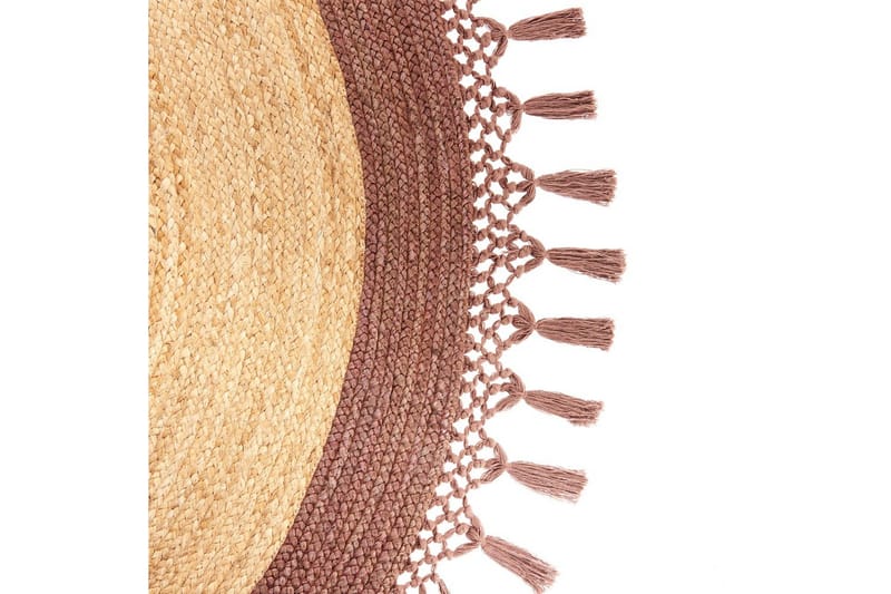 Fladvævet Marts - Beige, Brun, 140x140 cm - Tekstiler - Tæpper - Moderne tæppe - Sisaltæpper