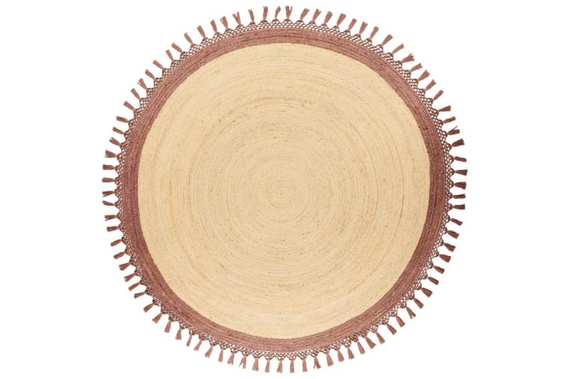 Fladvævet Marts, Beige, Brun, 200x200 cm