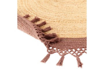 Fladvævet Marts - Beige, Brun, 200x200 cm - Tekstiler - Tæpper - Moderne tæppe - Sisaltæpper