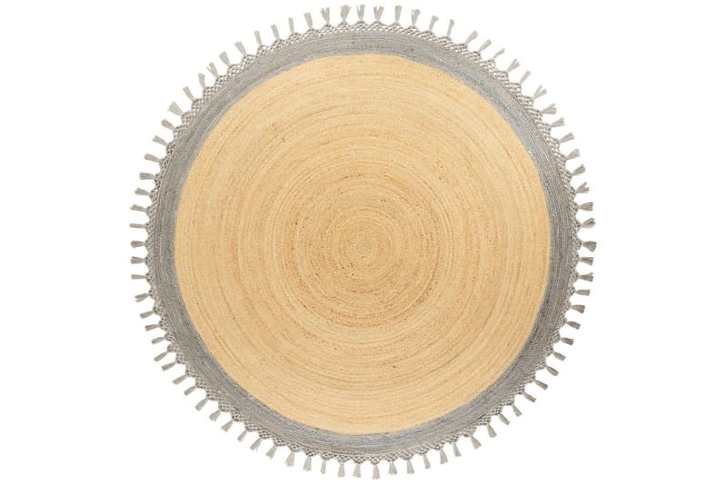 Fladvævet Marts, Beige, Grå, 200x200 cm