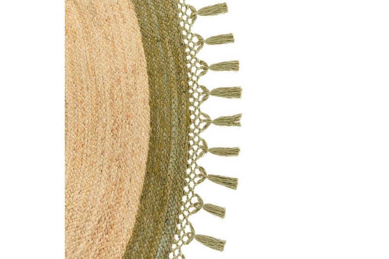 Fladvævet Marts - Beige, Grøn, 200x200 cm - Tekstiler - Tæpper - Moderne tæppe - Sisaltæpper