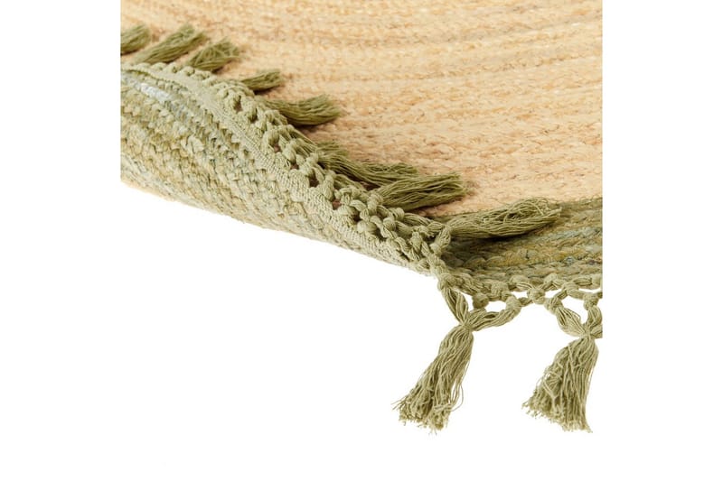 Fladvævet Marts - Beige, Grøn, 200x200 cm - Tekstiler - Tæpper - Moderne tæppe - Sisaltæpper