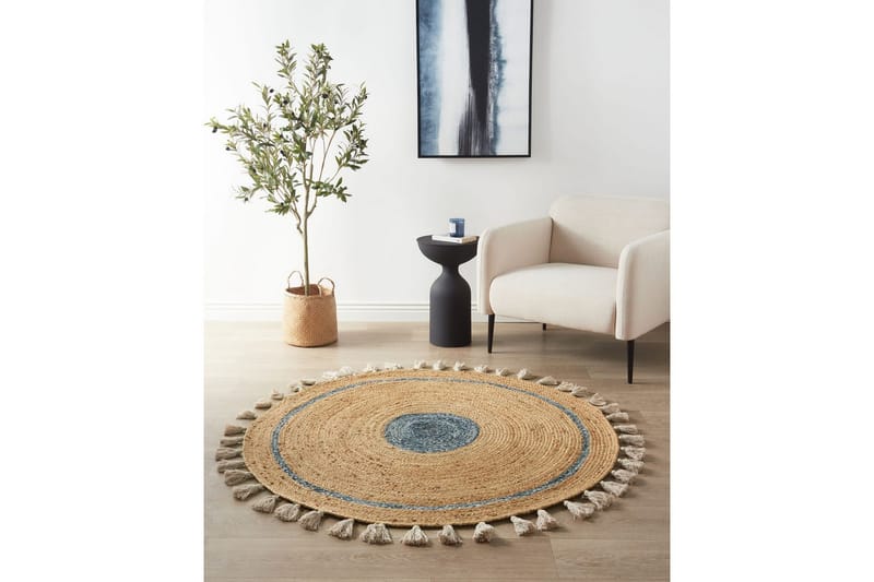 Fladvævet Obakoy - Beige, blå - Tekstiler - Tæpper - Moderne tæppe - Sisaltæpper