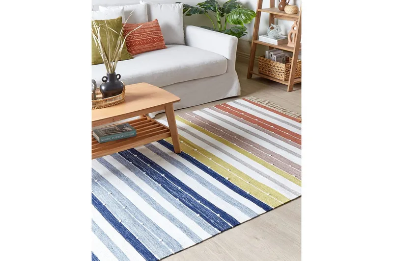 Fladvævet Tozakli - 140x200 cm - Tekstiler - Tæpper - Moderne tæppe - Kludetæpper