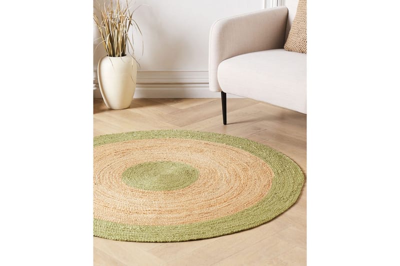 Fladvævet Yayalar - Beige, Grøn - Tekstiler - Tæpper - Moderne tæppe - Sisaltæpper