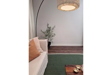 Fornta Uldtæppe 200x300 cm Rektangulær - Grøn - Tekstiler - Tæpper - Moderne tæppe - Uldtæppe