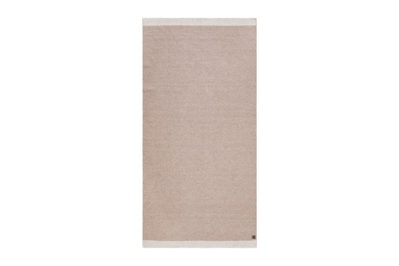 Fornta Uldtæppe 75x150 cm Oval - Sand - Tekstiler - Tæpper - Moderne tæppe - Uldtæppe