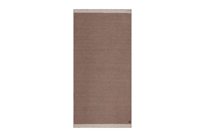 Fornta Uldtæppe 75x150 cm Oval - Taupe - Tekstiler - Tæpper - Moderne tæppe - Uldtæppe