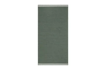 Fornta Uldtæppe 75x230 cm Oval - Grøn - Tekstiler - Tæpper - Moderne tæppe - Uldtæppe