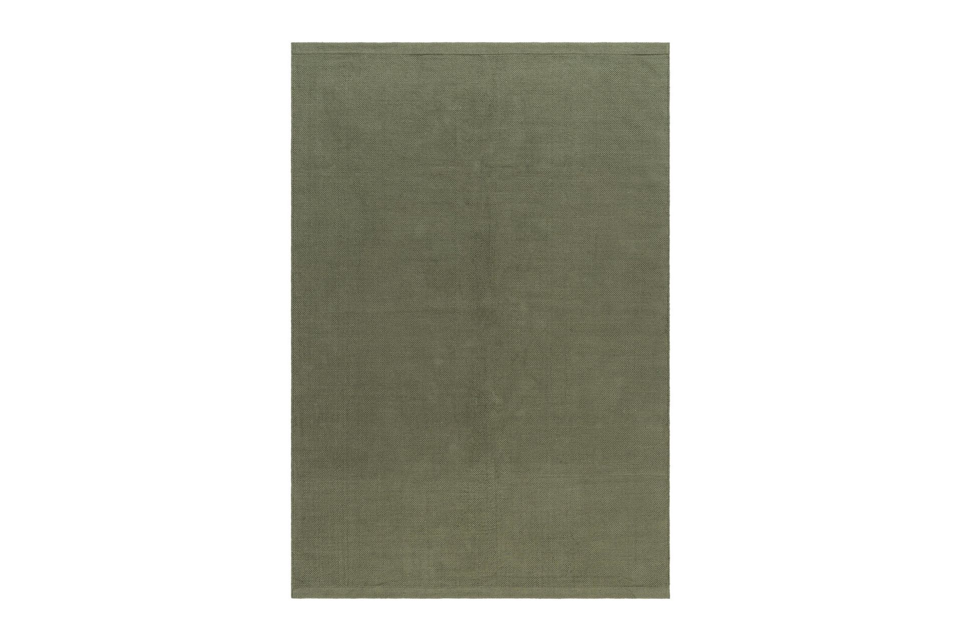 Fujiko Bomuldstæppe 160x230 cm - Mørkegrøn - Tekstiler - Tæpper - Moderne tæppe - Bomuldstæpper