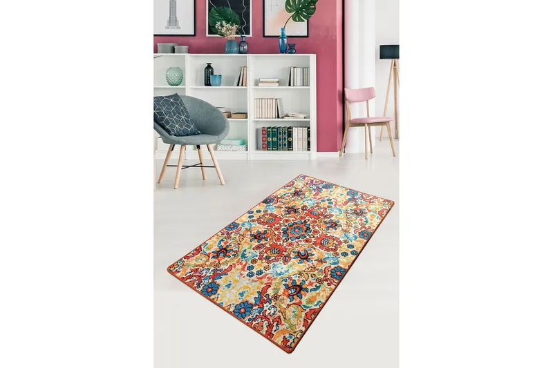 Aldarte Entrémåtte 100x300 cm - Flerfarvet/Velour - Tekstiler - Tæpper - Moderne tæppe - Gangmåtter