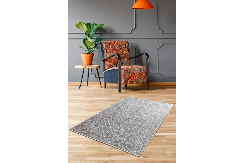 Assaggie Entrémåtte 80x300 cm - Grå/Velour - Tekstiler - Tæpper - Moderne tæppe - Gangmåtter