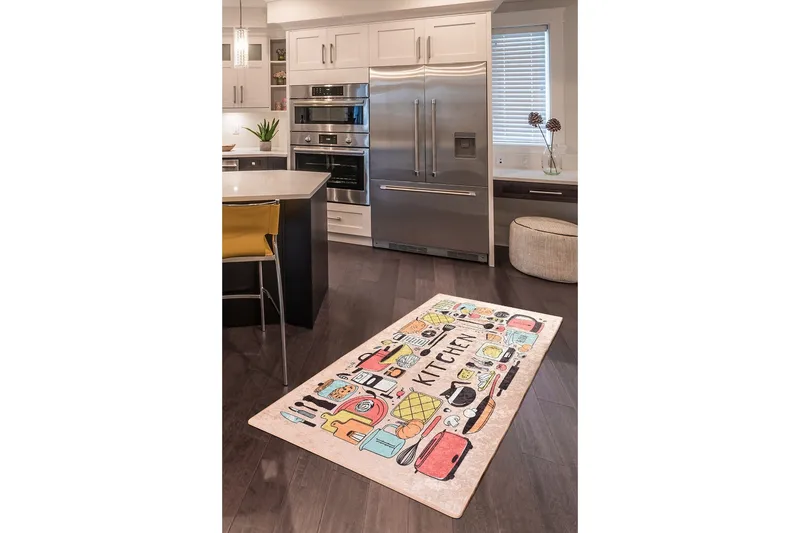 Contento Entrémåtte 100x300 cm - Flerfarvet/Velour - Tekstiler - Tæpper - Moderne tæppe - Gangmåtter