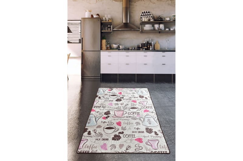 Cuppa Entrémåtte 100x300 cm - Flerfarvet/Velour - Tekstiler - Tæpper - Moderne tæppe - Gangmåtter